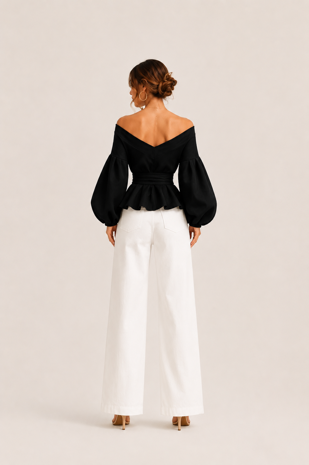 Evara™ Aurora Off-Shoulder Wrap Blouse - Image 3