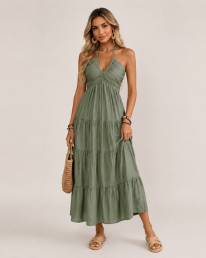 Evara™ Isla Halter Maxi Dress