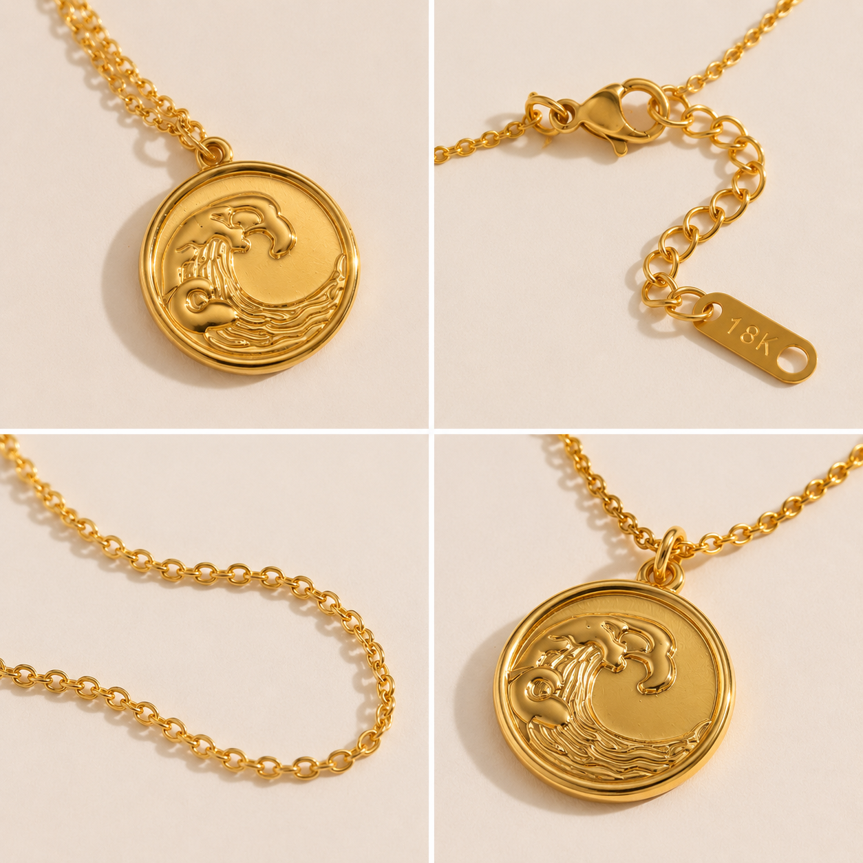 Evara™ Ocean Wave Pendant Necklace - Image 2