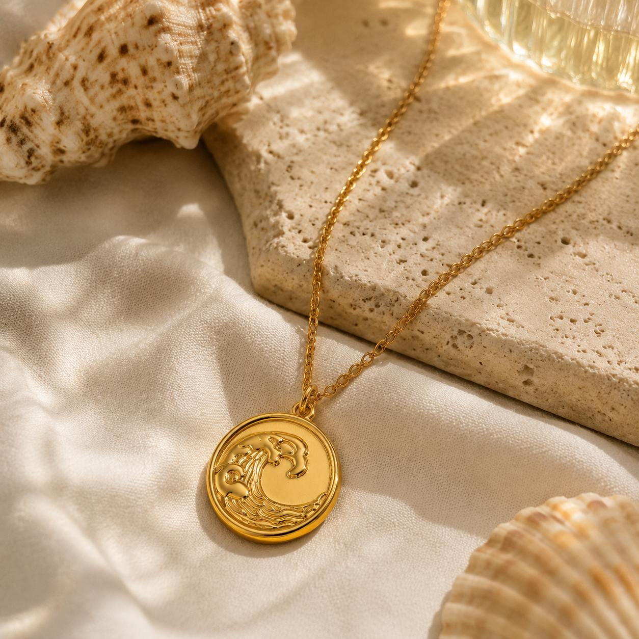 Evara™ Ocean Wave Pendant Necklace - Image 4