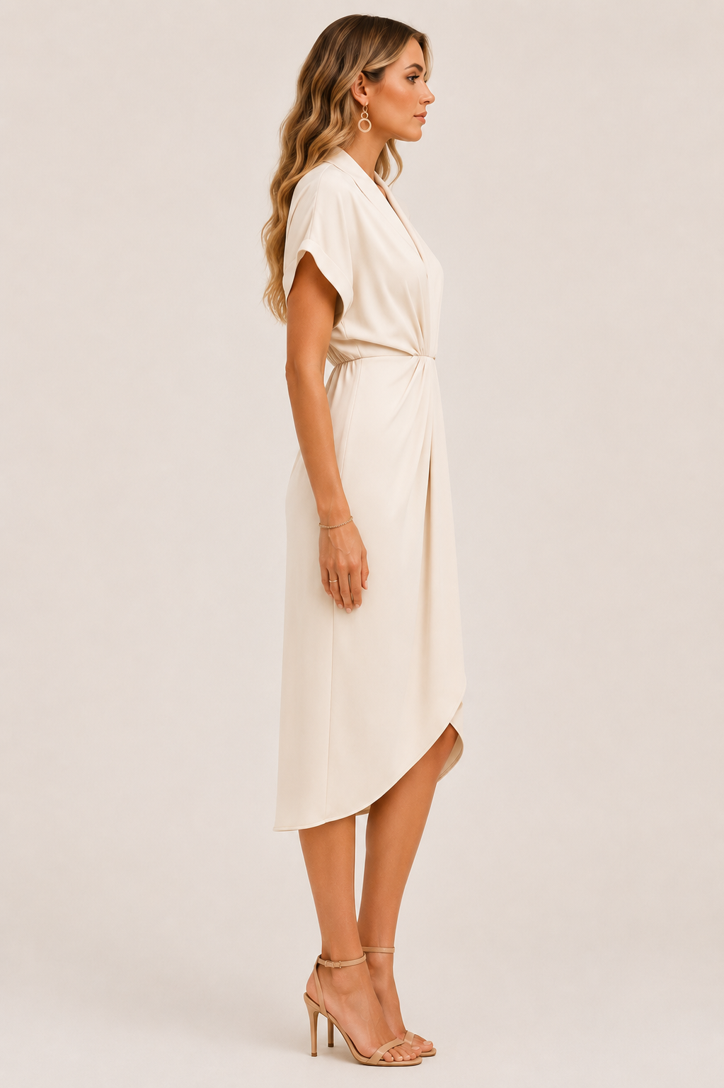 Evara™ Elise Draped Waist Dress - Image 3