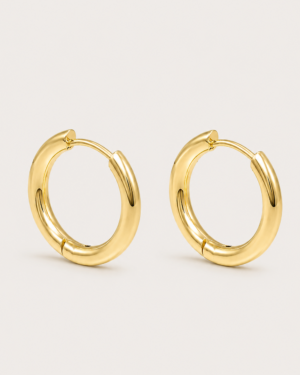 Evara Classic Gold Hoop Earrings