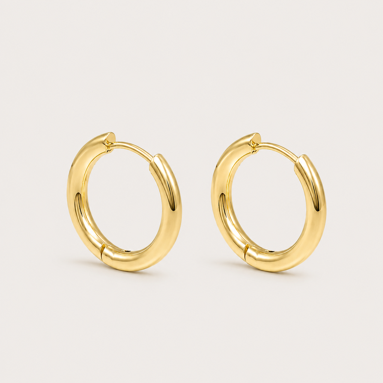 Evara Classic Gold Hoop Earrings