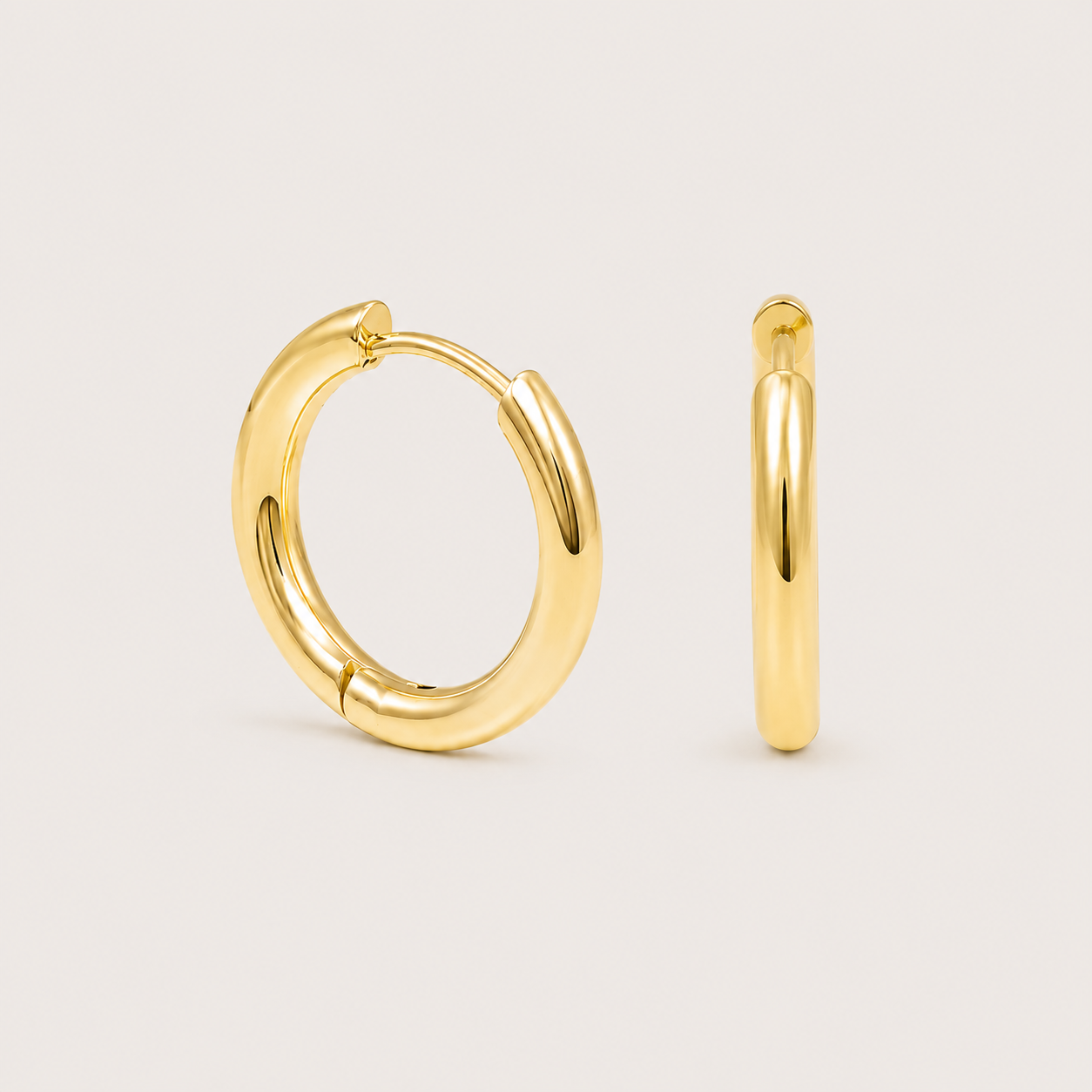 Evara™ Classic Gold Hoop Earrings - Image 2