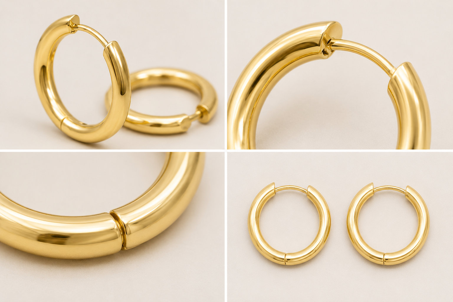 Evara™ Classic Gold Hoop Earrings - Image 4