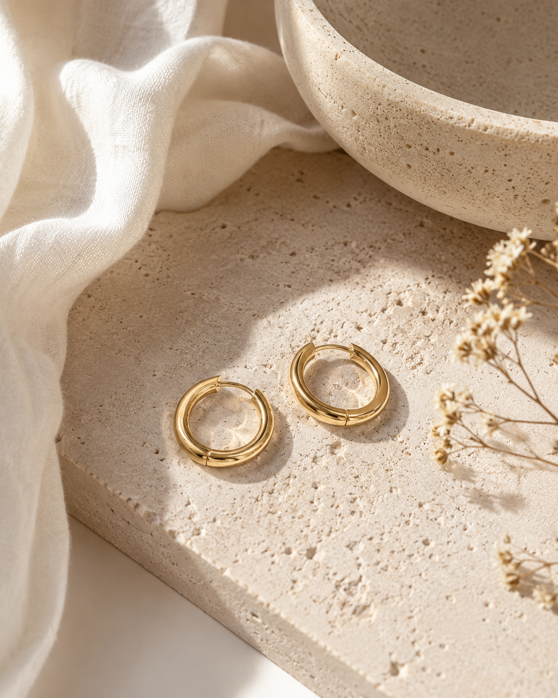 Evara™ Classic Gold Hoop Earrings - Image 3